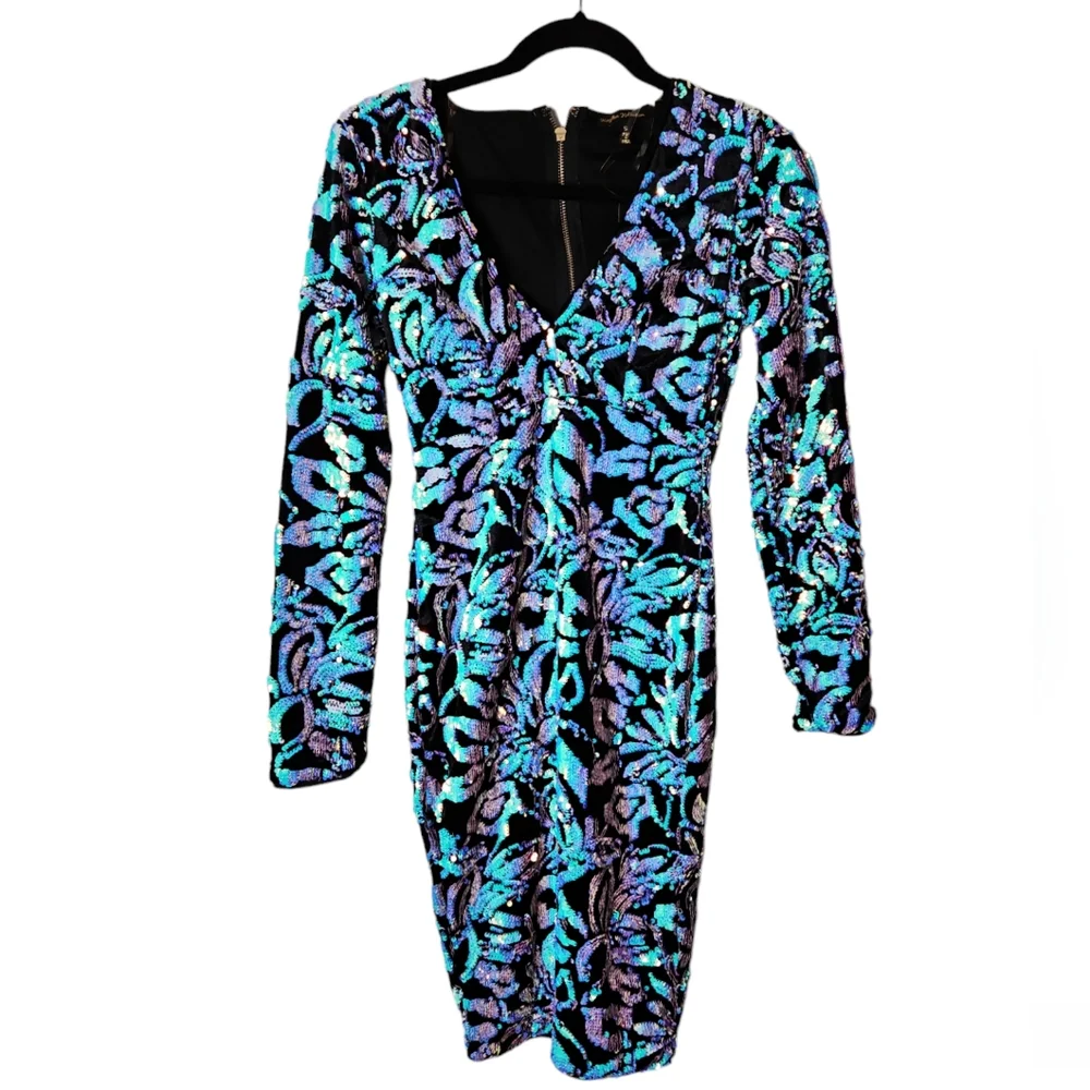 Kaylee Kollection Iridescent Sequin Dress Size S